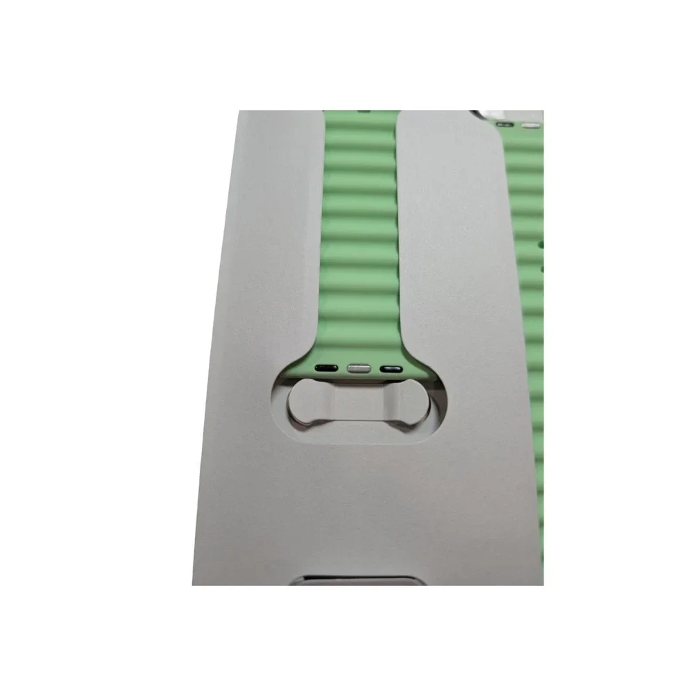 5-O Apple Watch Strap 49mm Neon Green Ocean Band Natural Titanium Finish OEM